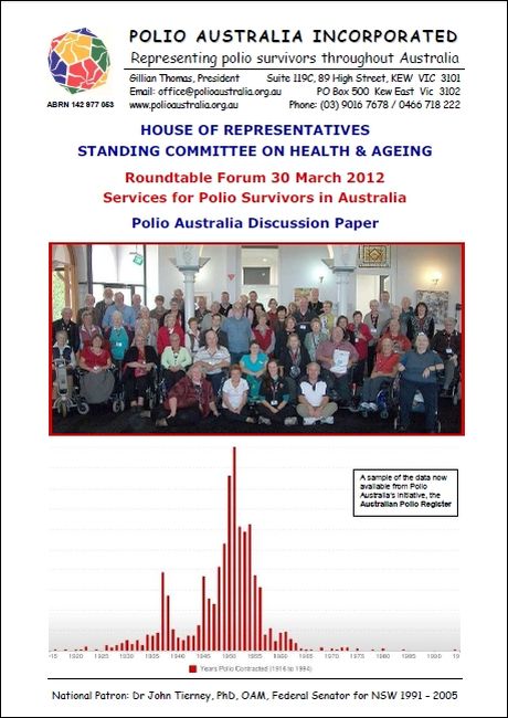 Polio Australia Discussion Paper - Health & Ageing Committee Roundtable Forum 30 Mar 12