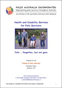 Polio Australia - Health and Disability Services for Polio Survivors - Proposal November 2009
